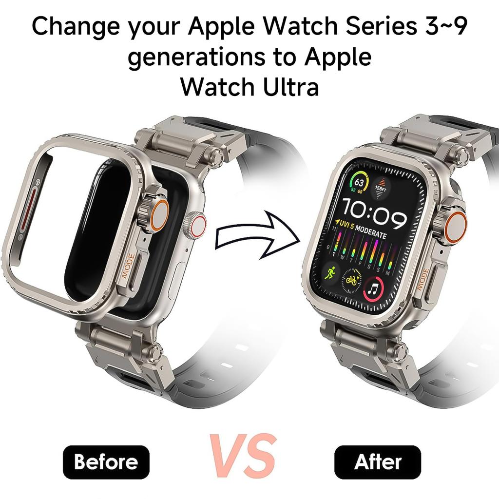 Metal Bumper Case For Apple Watch 45mm 44 Protector Frame Cover For iWatch Series 11 10 9 8 7 6 5 4 SE Change To Ultra 2 49mm