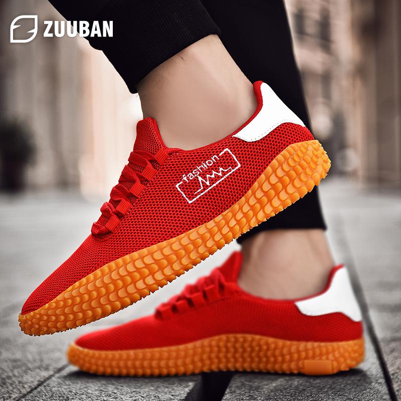 2024 Men Running Shoes Plus Size 36-47 Slip-on Red Chunky Sneakers Outdoor Jogging Walking Mens Casual Fashion Gym Shoes Unisex