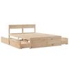 Solid Wood Bed Frame Without Mattress 120x200 Cm Pine Wood