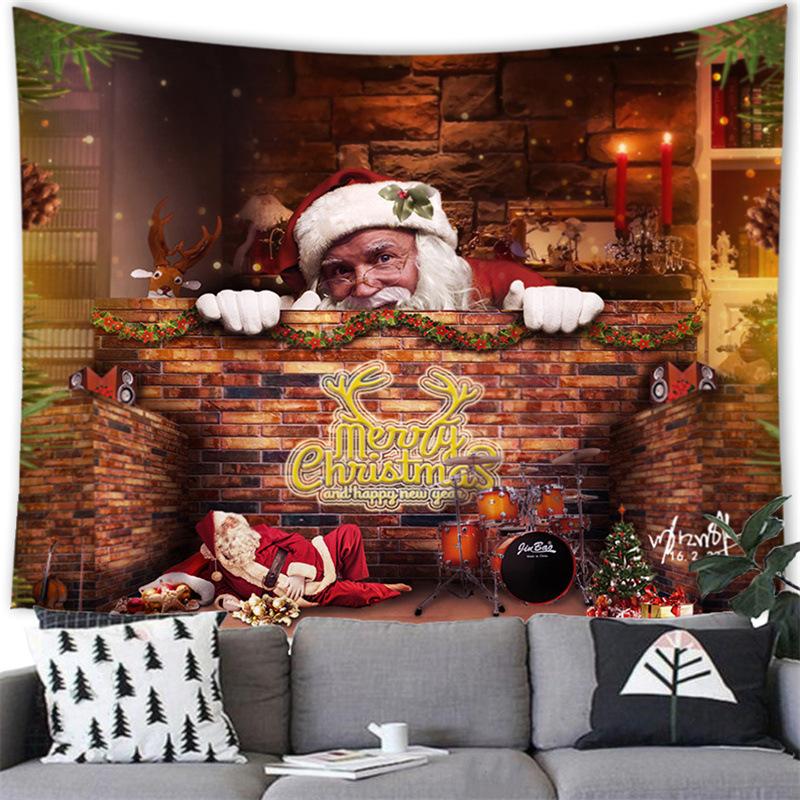 Merry Christmas Cartoon Snowman Cross-border Supply Factory Tapestry Wall Hanging