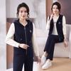 2026 Spring Fashionable Casual Three-Piece Set: Women's Vest, Round Neck Sweatshirt & Elastic Waist Sweatpants