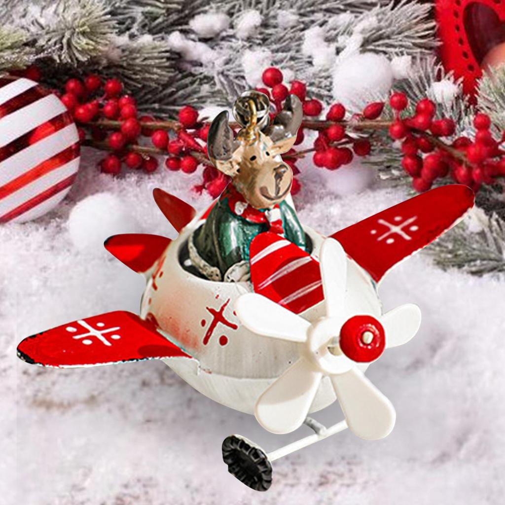 Kerst Vliegtuig Decoratie Kerstboom Decoratie Hangend Vliegtuig Ornament voor Slaapkamer Kantoor Festivals Open Haard Thuis