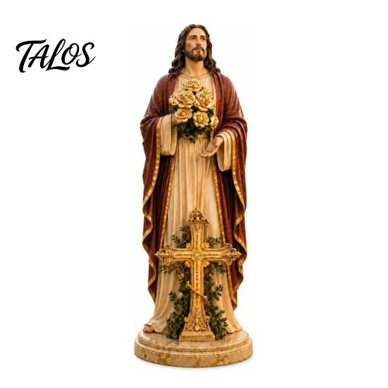 USB Garden Light Blessed Mother Statue with Flower Lamp Virgin Mary Ornament Weather-Resistant Glowing Rose Decorative for Outdoor Ambient