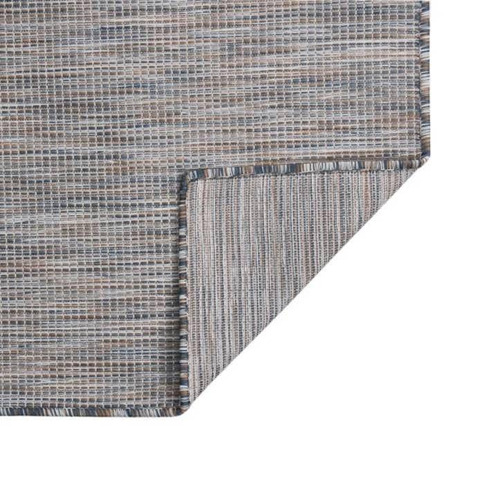 VidaXL Tapis à tissage plat d'extérieur 120x170 cm Marron et bleu 340816