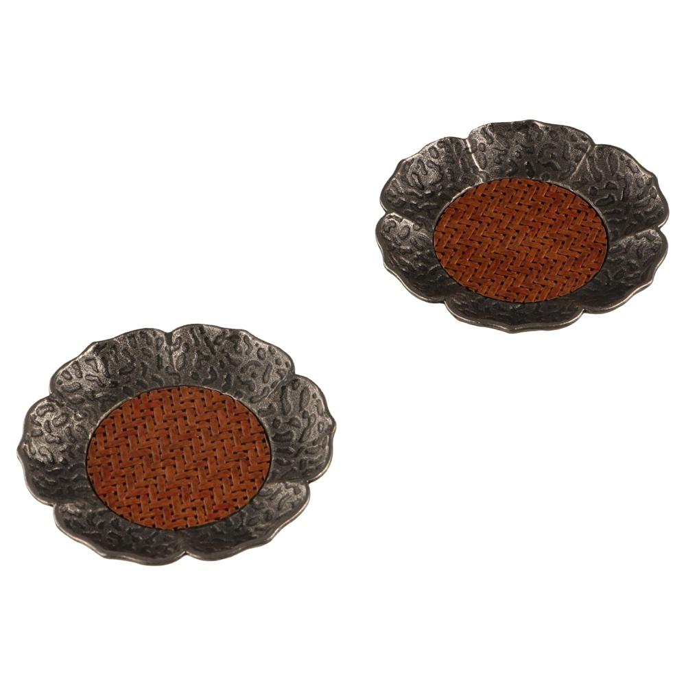 2pcs Delicate Heat Insulation Mat Zinc Zinc Alloy Tea Coaster Handmade Lotus Cup Holder  Home