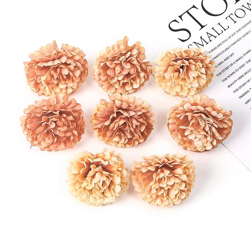 10/20Pcs Artificial Hydrangea Flowers 3cm Silk Fake Flower For Home Decor Garden DIY Bride Wedding Decoration Wreath Accessories