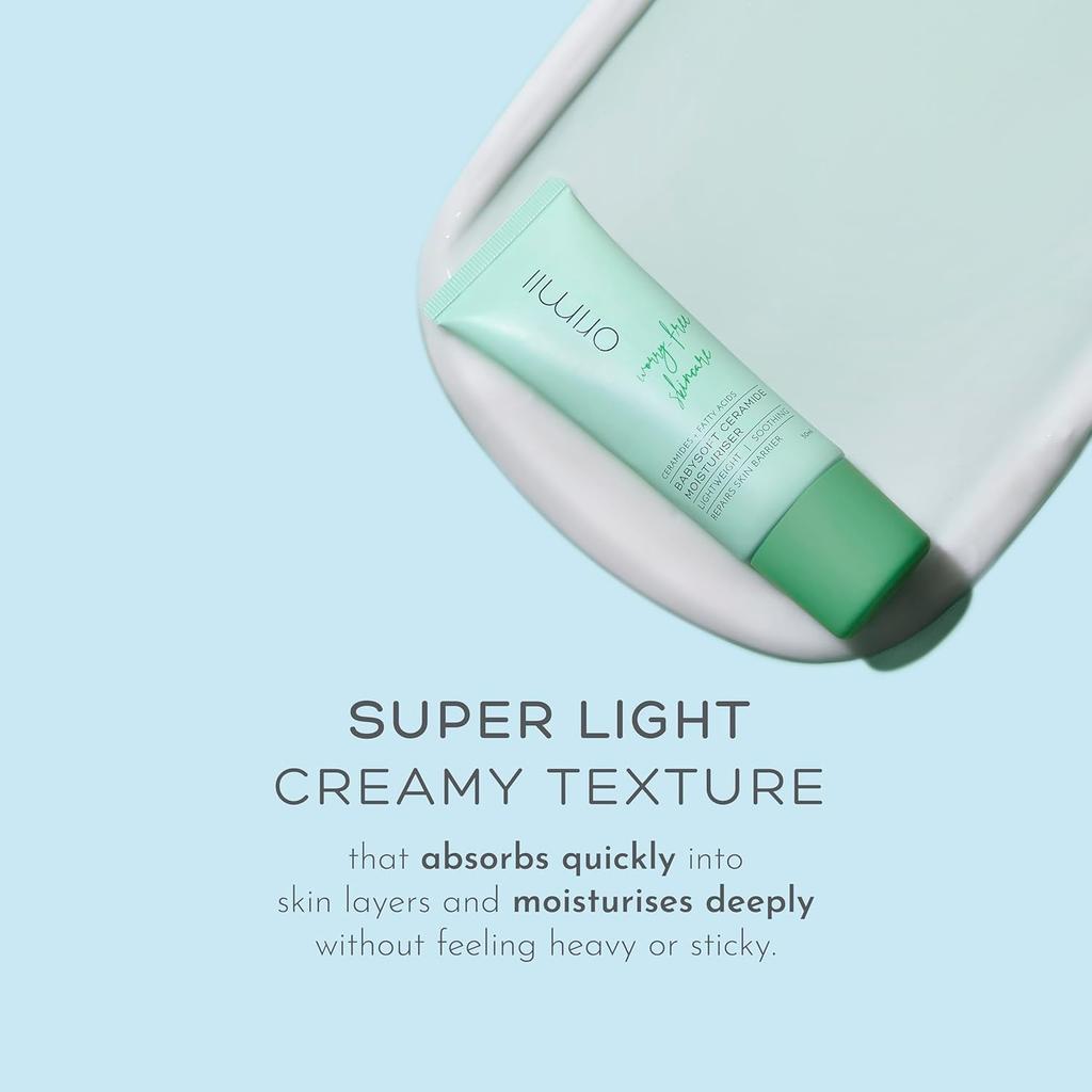 Orimii Ceramide Face Moisturizer 50ml Pack of 1 | Lightweight, Non Sticky Hydrating Cream for Babysoft Skin