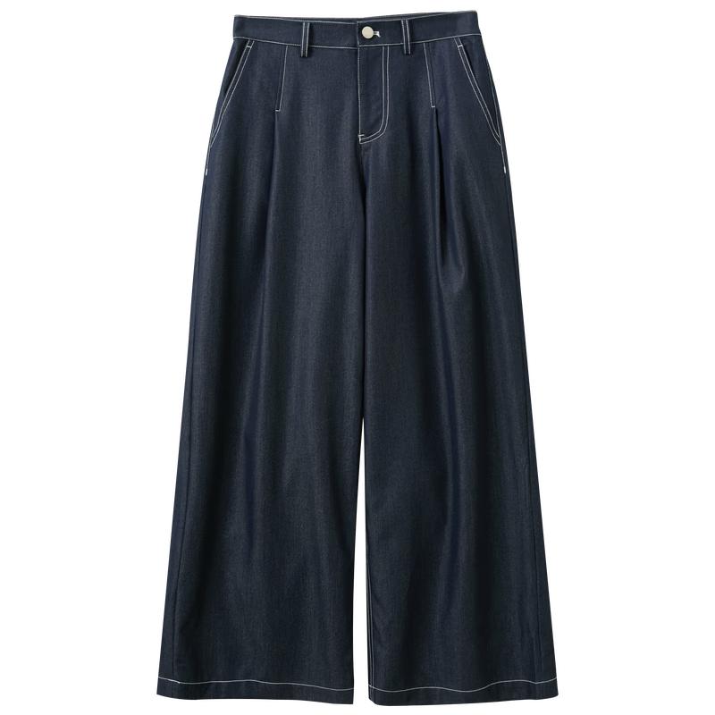 

Women s High-Waist Faux Denim Wide-Leg Pants XL