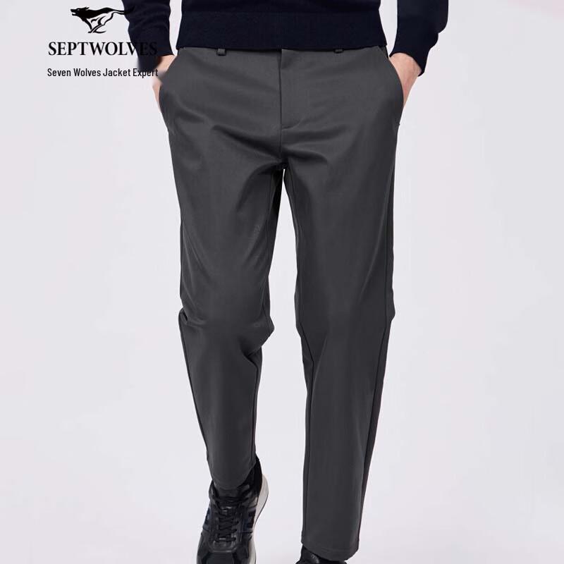 SEPTWOLVES Men s Business Casual Tapered Pants 37