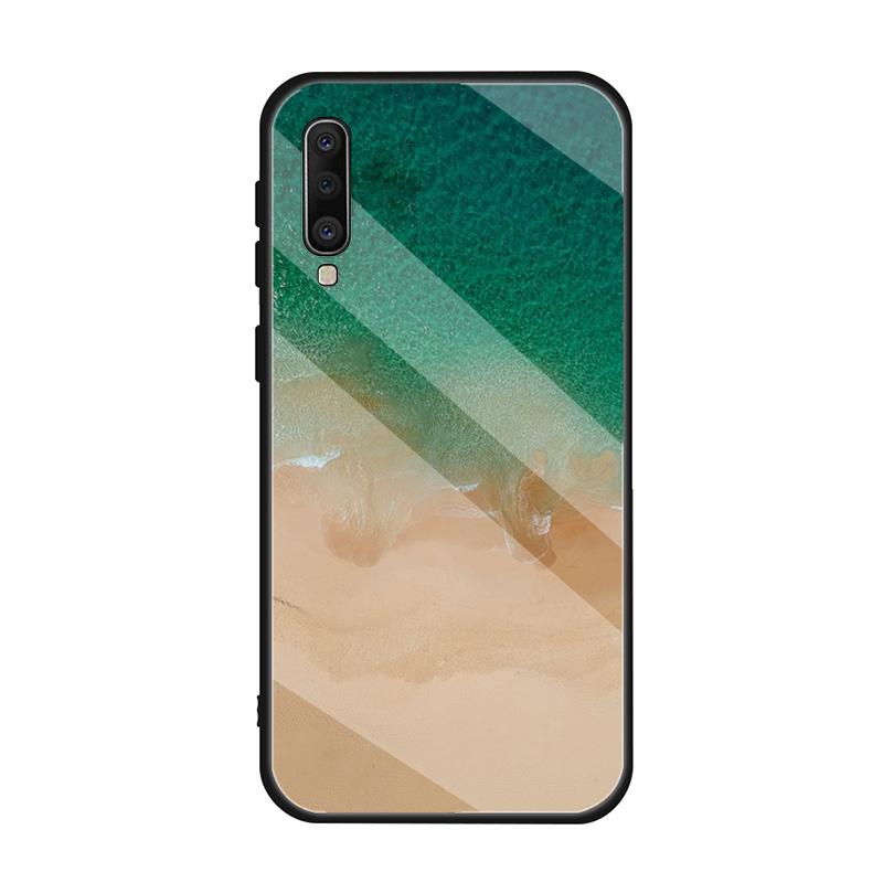 Gradient Ocean Tempered Glass Case For Samsung Galaxy A10S A10E A20S A20E A30S A40 A50S A60 A70 A80 A90 A6 A7 A8 Cover Shell