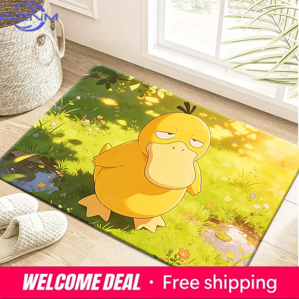 Psyduck Cartoon Print Non-slip Doormat, Soft Absorbent Floor Rug for Home Decor 40x60cm