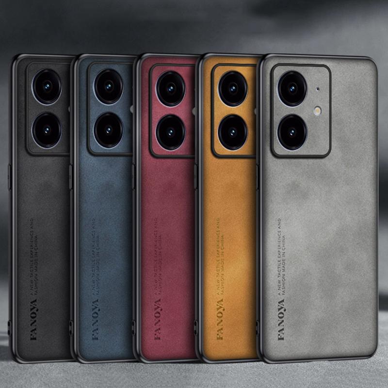 For Realme Neo7 SE Case Luxury PU Leather Phone Case For Realme Neo 7 SE 7SE 5G Back Cover Matte Silicone Shockproof Protection