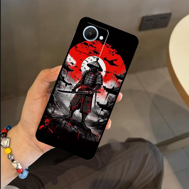 Japan Ninja Samurai Red Sun Case For Realme C53 C55 C51 C25 C63 C61 C65 C67 C71 C75 GT6 GT7 Pro 11 12 13 14 15 Pro Plus