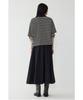 STUDIO TOMBOY Striped Semi-Crop Collar Short Sleeve T-Shirt _Black 9176322999