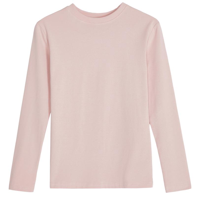 Women's Korean Slim Fit Long Sleeve Round Neck T-Shirt - Autumn Style