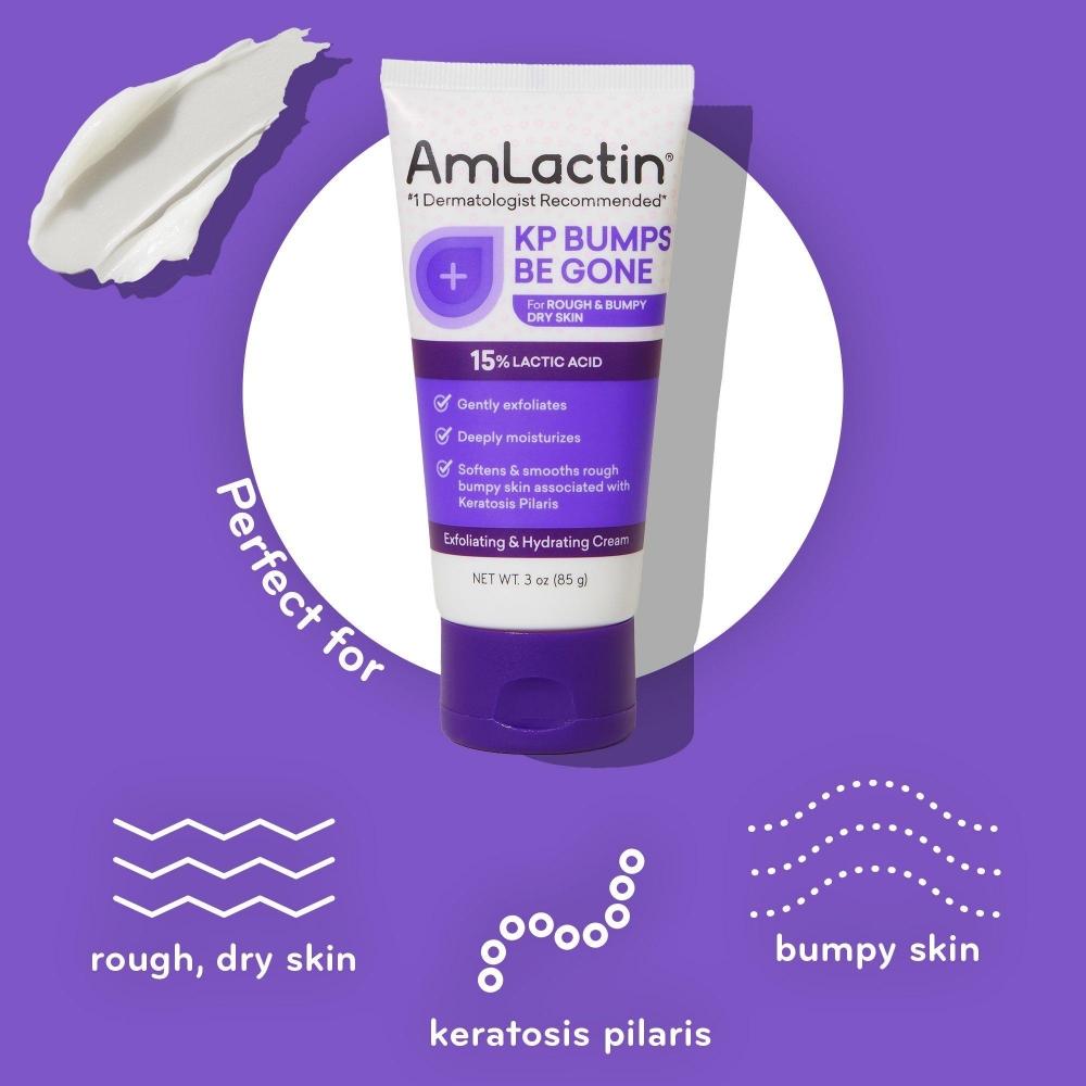 Amlactin Kp Bumps Be Gone Cream With 15  Lactic Acid Aha 3.0 Oz
