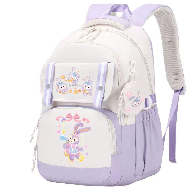 Campus Versatile Student School Bag Sweet Small Fresh Printed Backpack Macaron Color