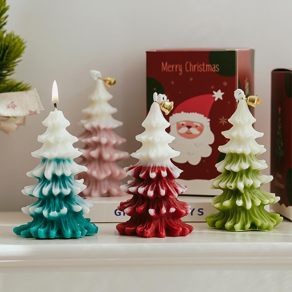 Christmas Tree Shaped Scented Candle - Festive Theme Decoration & Creative Gift