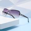 New One-Piece Sunglasses Retro Style Versatile Wrap Glasses Fashion All-In-One Sunglasses Women 81033