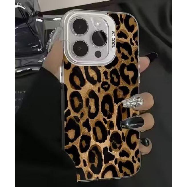 Leopard print phone case suitable for Apple 16Pro, iPhone 15Pro, creative 14, personalized 17, foreign trade 13