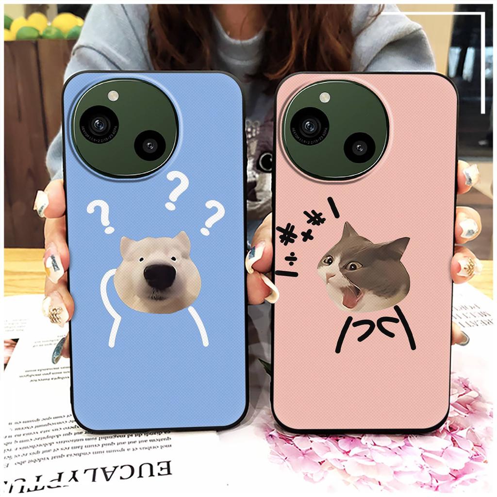 Couple Anti-dust Phone Case For Sharp Aquos R9/SH-51E Anti-knock Silicone Protective Durable Dirt-resistant TPU Graffiti