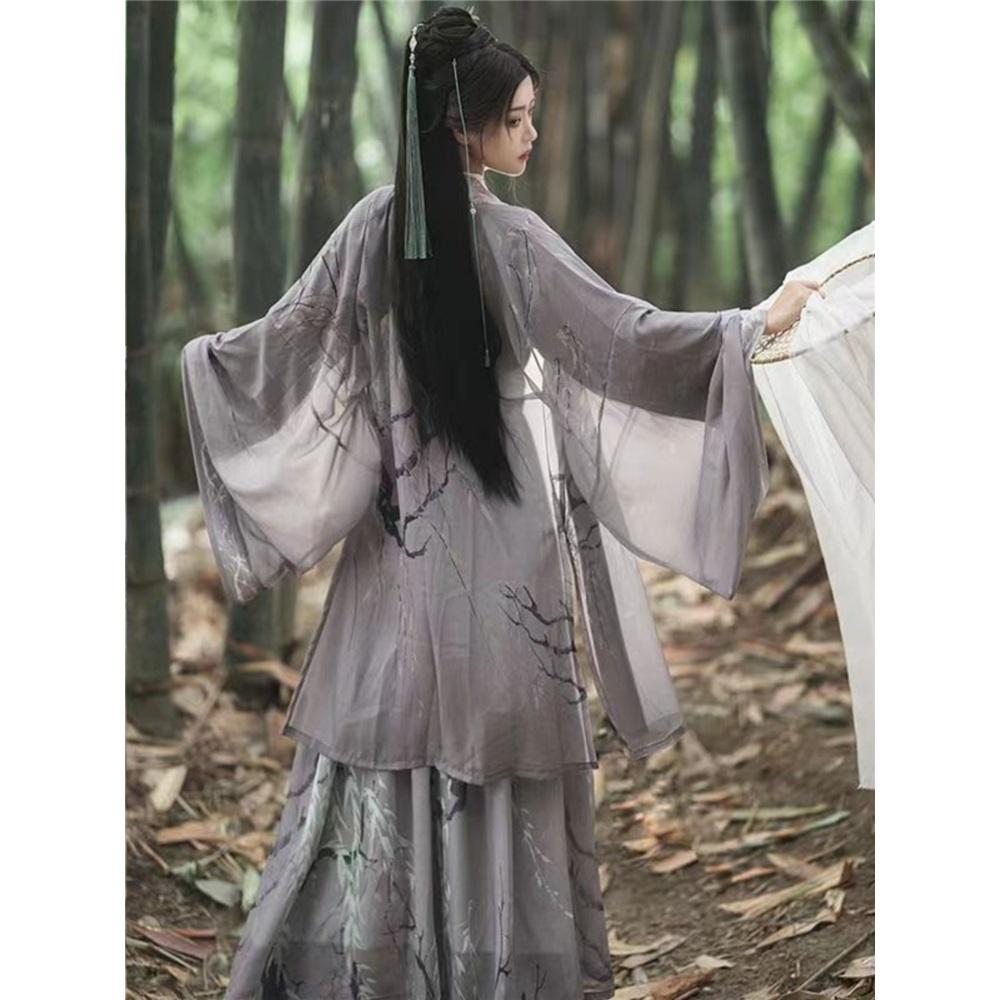 Erwachsenen Hanfu für Männer und Frauen. Chinesischer Stil der Wei- und Jin-Dynastien Einteiliger Rock