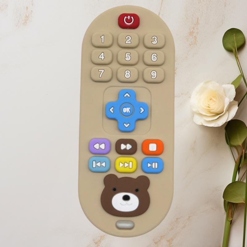 Painel de Controle Remoto Infantil Mordedores Silicone Simulação Anti-Alimentação Painel de Controle Remoto Mordedores Brinquedos Calmantes de Grau Alimentício