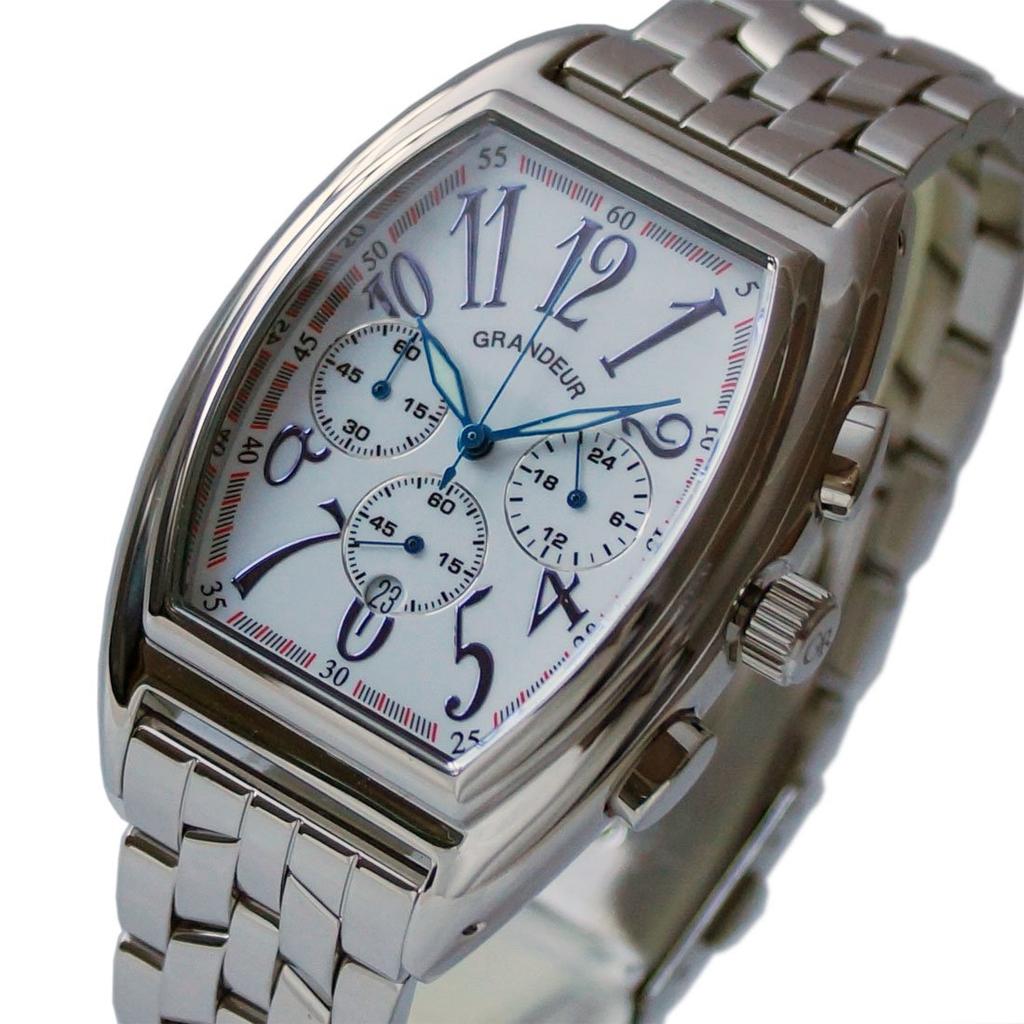 Grandeur Japanese Tonneau Chronograph Watch JGR003W1 [GRANDEUR] Men's