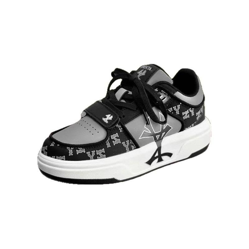Niche board shoes men's spring new versatile casual white shoes platform letter shoes