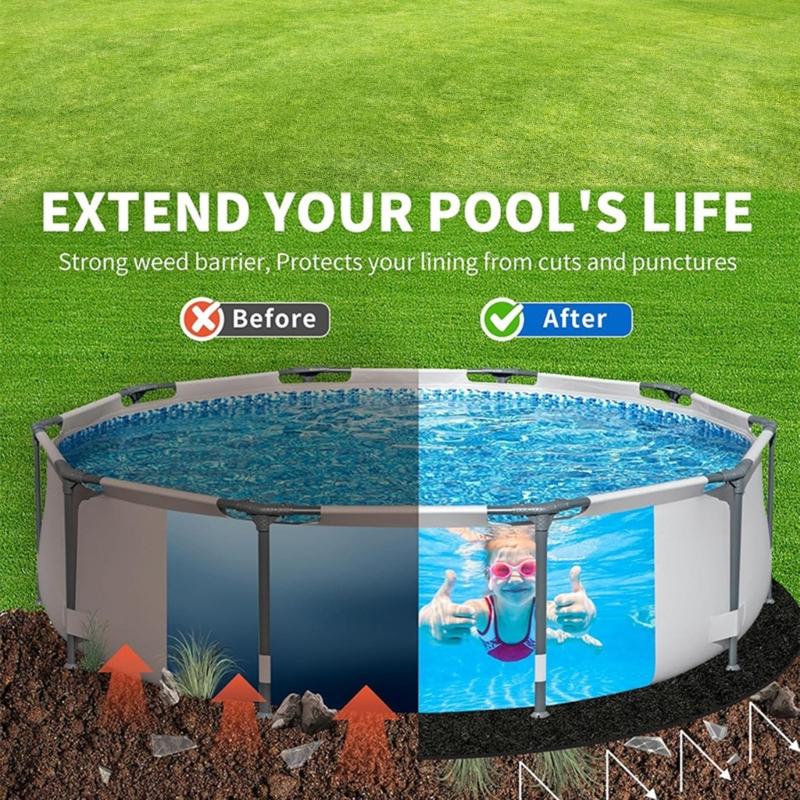 Thickened Round Pool Liner Pad for Above Ground Swimming Pool Swimming Pool Ground Cloth Above Ground Pool Mat