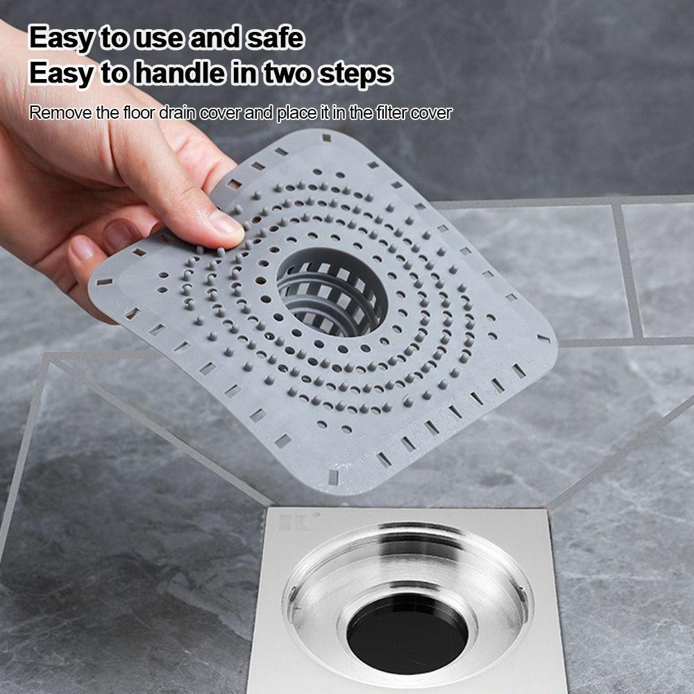 Silicone Sewer Outfall Drain Filter Round Shape Anti-blocking Floor Drain Mesh Cover Hair Clean Up Sink Strainer Filter