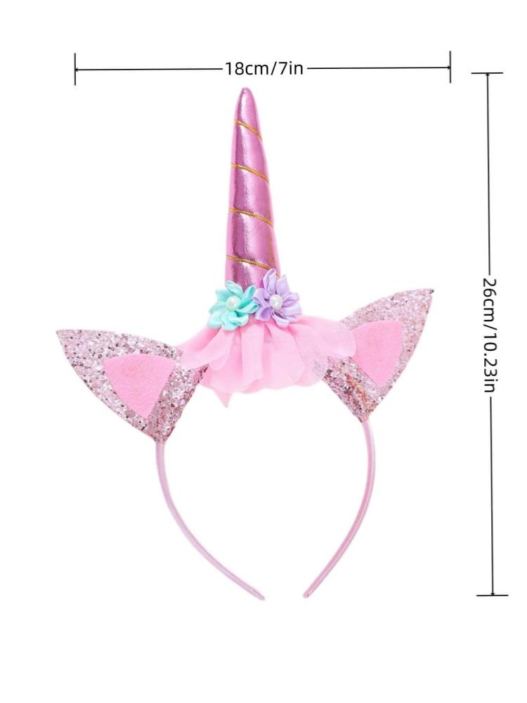 1pc Unicorn headband, Birthday party, cartoon plastic headwear, home decor, Party party decor