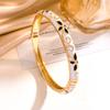 Bracelet Retro Flower Branches Small Opening Enamel Color Bracelet Court Style Simple Design Niche Does Not Fade Accessories