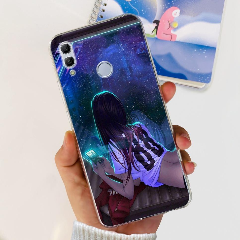 For Honor 10 Lite HRY-LX1 Case Luxury Flower Love Soft TPU Silicone Clear Cover For Huawei Honor 10Lite 6.21" Phone Case Fundas