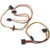 4 Pin to 2/3 Port SATA Power Connector Cable Safe Overcurrent Protection for 6000 8000 ATX Desktop PC HDD SSD
