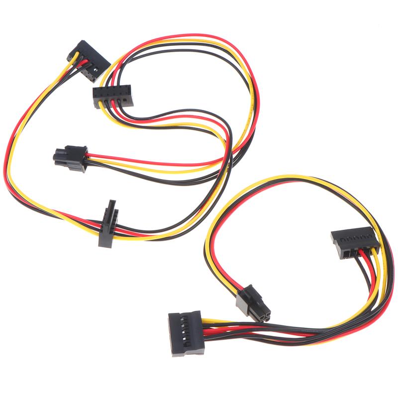 4 Pin to 2/3 Port SATA Power Connector Cable Safe Overcurrent Protection for 6000 8000 ATX Desktop PC HDD SSD
