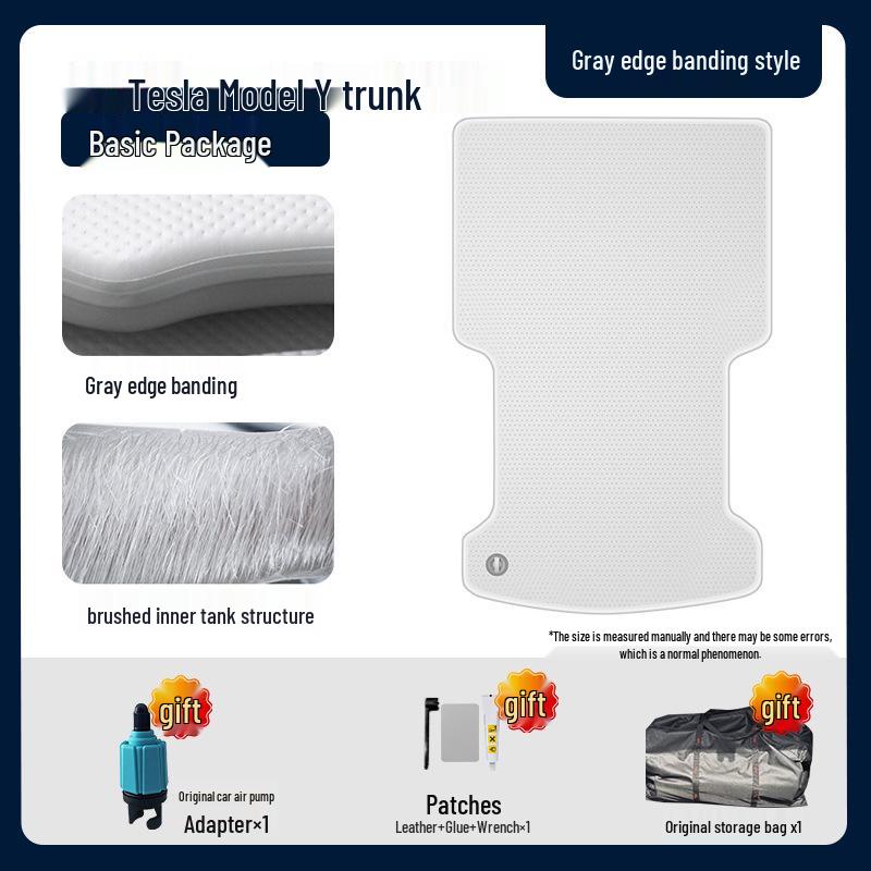 

Tesla Model Y/YL Trunk Air Mattress for Outdoor Travel & Sleeping Gray Surface Gray Edge