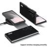 For Samsung Galaxy Z Fold7 5G Case Cross Texture Genuine Cow Leather Coated PC Phone Cover