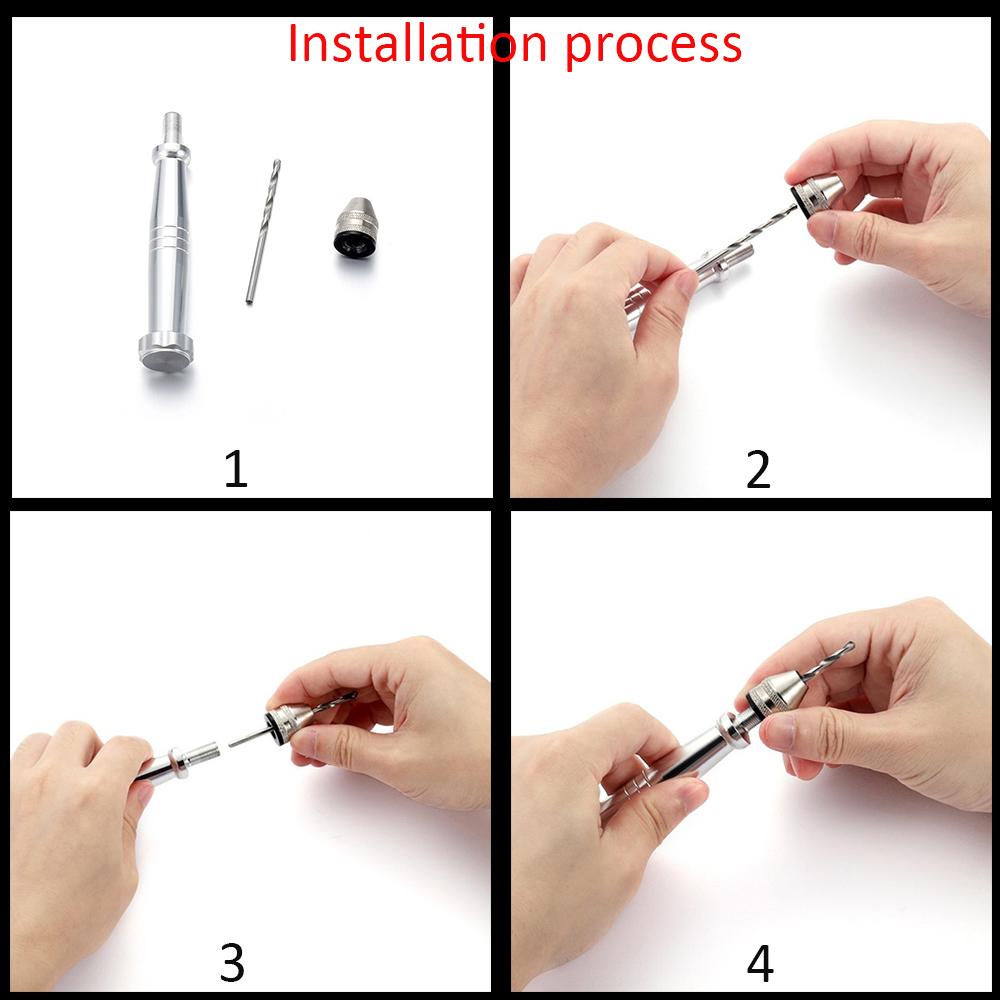 Metal Hand Drill Equipments UV Resin Epoxy Mold Tools 0.8mm-3.0mm Drill Screw for DIY Resin Crafts Jewelry Making Handmade Tools