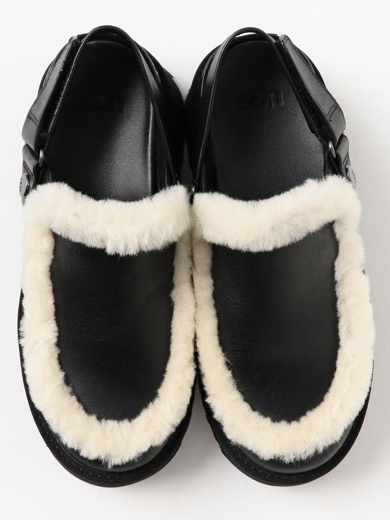 Ray Beams UGG(R) Esmee Leather Clog, Women's, Black, Size 6