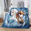 1pc Elsa Printing Blanket - Soft, All-Season Throw for Living Room, Bedroom,Personalized Gift with Adorable Cartoon Design