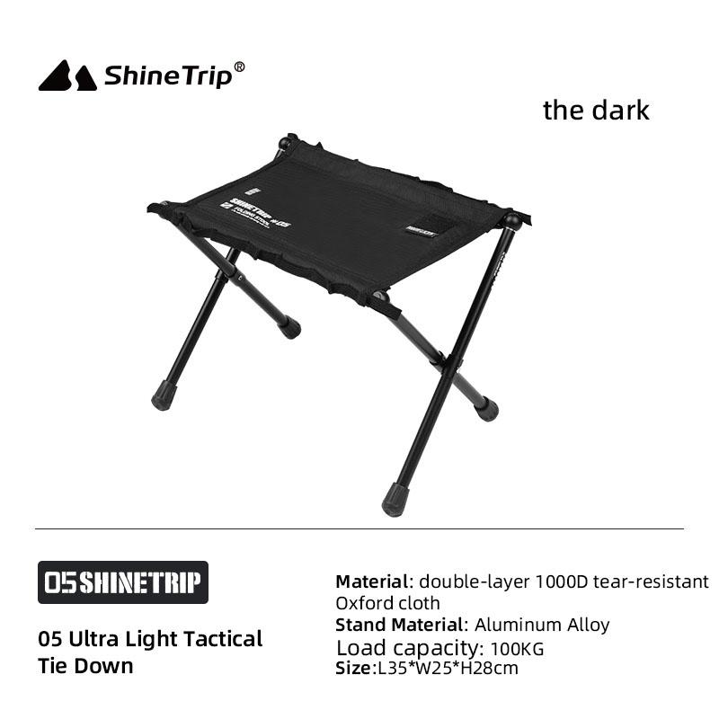 ShineTrip Outdoor Mazar Aluminiumlegierung Ultraleichter taktischer tragbarer Klapp-Campingstuhl Angelstuhl Kleine Bank