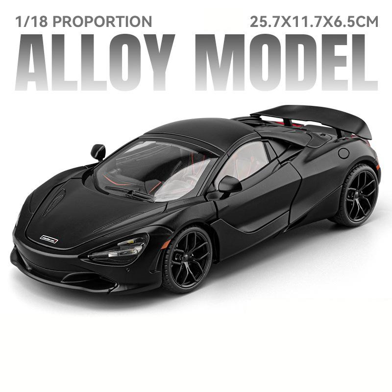 1/18 McLaren 720S Alloy Track Racing Car Model Diecasts Metal Sports Car Vehicles Model Simulation Sound Light Collection Kids Toys Gift