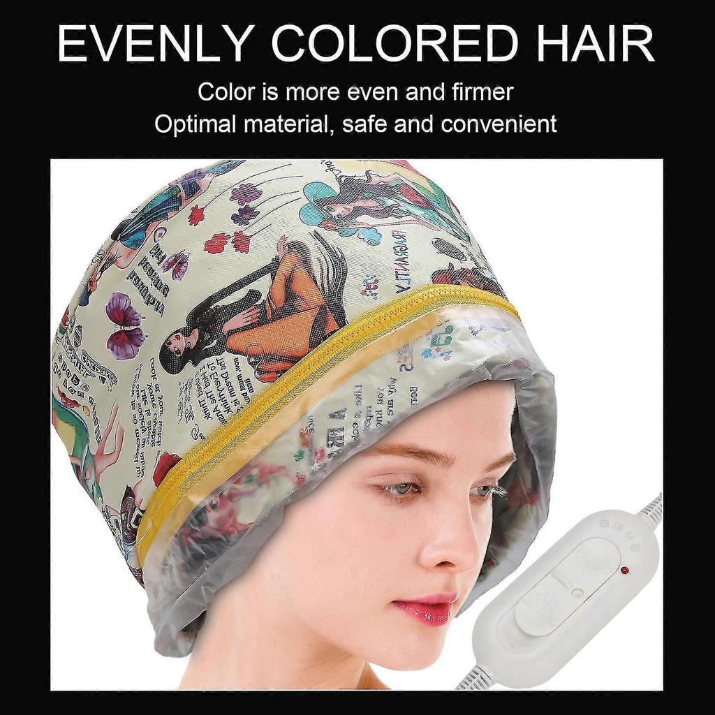 Ferramenta Nutritiva para Cuidados com o Cabelo - Touca Vaporizadora de Cabelo Destacável com 3 Níveis de Aquecimento compatível com Tratamento com Óleo (Plugue dos EUA 110V)