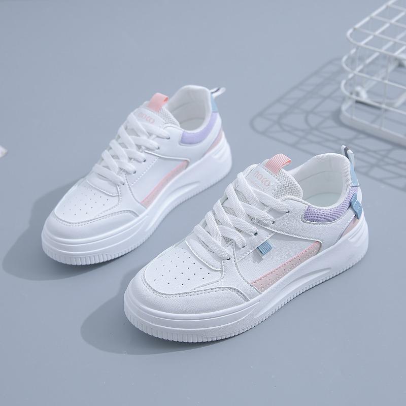 Fashion Fashion Small White Shoes Women Youth Skateboard Shoes Trend Breathable Bling Tennis Sneakers Female Flats Shoe Zapatos De Mujer