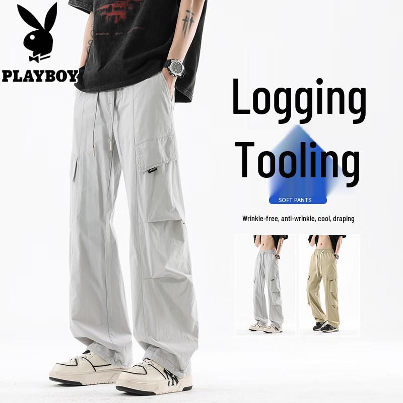 PLAYBOY Unisex Casual Outdoor Quick-Dry Cargo Pants XL