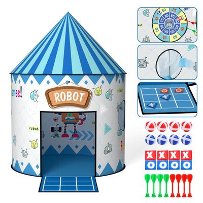 Skirfy Kids Tent Toy Skirfy Children's Tent Dart Game Adhesive Ball Game Sandbag Throwing Game Indoor Tent Foldable 4in1 How To Play Secret Base