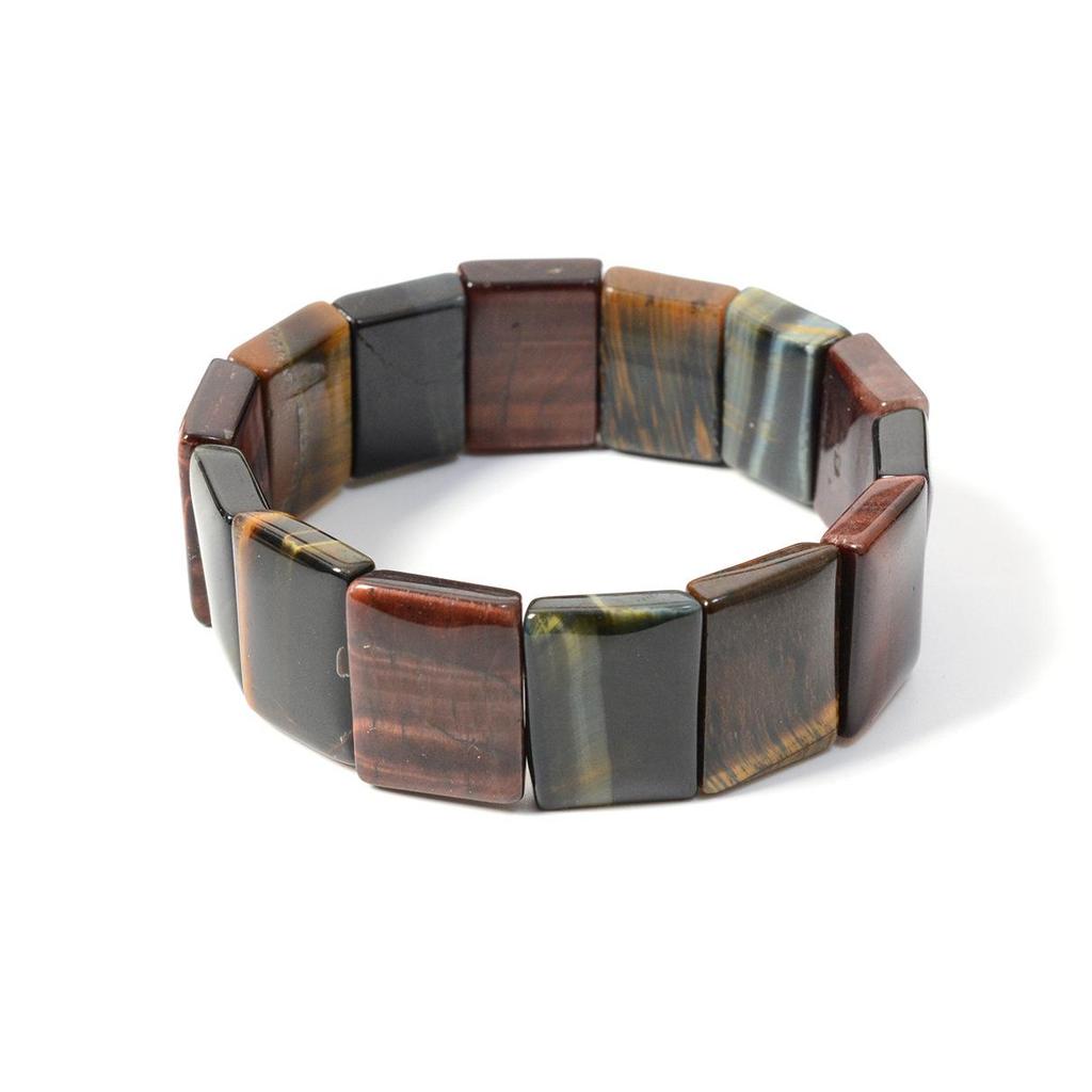 Multicolor Tiger's Eye Bracelet - Natural Stone & Energy Crystal Jewelry