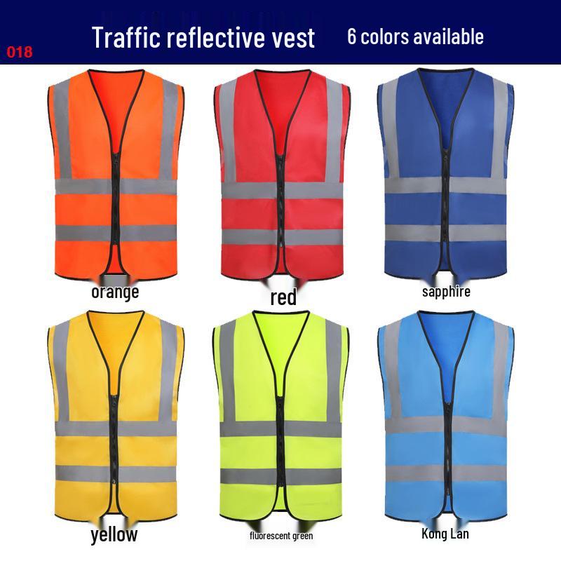 Custom Reflective Safety Vest with Logo for Nighttime Construction and Sanitation Workers