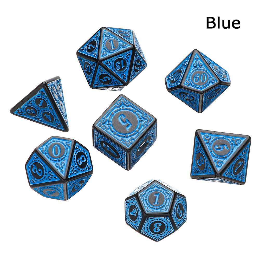 Multi-Sided 7-Die Dice Set Game Dice TRPG DND Accessories Polyhedral D4 D6 D8 D10 D12 D20 Dice For Board Card Game Math Games